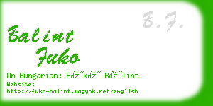 balint fuko business card